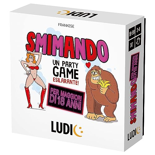 Ludic Smimando 18 EIN lustiges Partyspiel It57403 Gesellschaftsspiel für Erwachsene für 3-4 Spieler, Made in Italy von Ludic