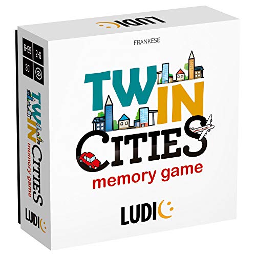 Ludic Twin Cities Mu27545 Memory-Spiel für die Familie für 2 – 6 Spieler, hergestellt in Italien von Headu