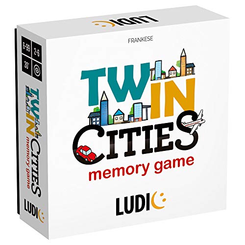 Ludic Twin Cities Mu27545 Memory-Spiel für die Familie für 2 – 6 Spieler, hergestellt in Italien Ludic Twin Cities Mu27545 Memory-Spiel für die Familie für 2 – 6 Spieler, hergestellt in Italien von Ludic
