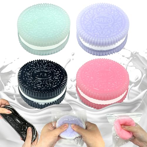 Ludihive Squishy, 4 Stück Squishy Toy, Antistress Spielzeug Sandwich-Kekse, Squeeze Spielzeug, Kawaii Stress Squeeze Toy Geeignet für Kinder und Erwachsene von Ludihive