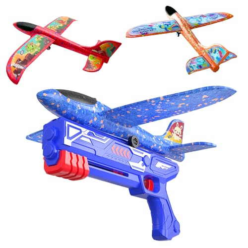 Ludihive Flugzeug Spielzeug, Flugzeug Styropor Kinder, 3 Styroporflieger Wurfgleiter mit 1 Katapult Pistole, Flugzeug Styropor, Kinder Outdoor Garten Interaktives Spiele Kindergeburtstag Ludihive Flugzeug Spielzeug, Flugzeug Styropor Kinder, 3 Styroporflieger Wurfgleiter mit 1 Katapult Pistole, Flugzeug Styropor, Kinder Outdoor Garten Interaktives Spiele Kindergeburtstag von Ludihive