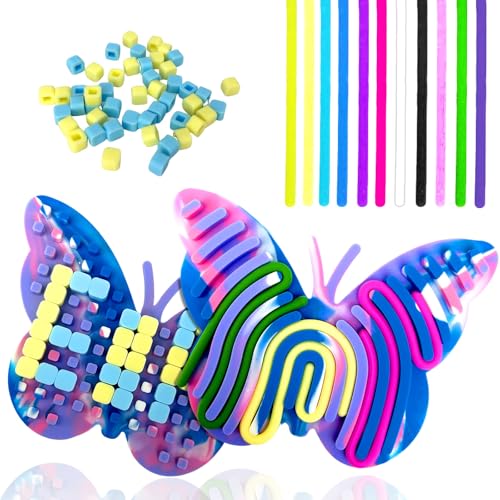 Ludihive Sensorik Activity Board, Blauer und lila Batik-Schmetterling Sensorik Spielzeug, Aktivitätsbrett Sensorisches, ADHD und Autismus Beruhigung, Sensorik Spielzeug für Kinder & Erwachsene von Ludihive