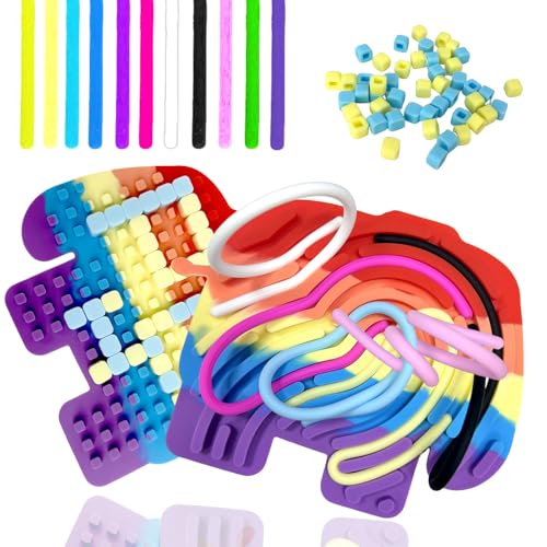Ludihive Sensorik Activity Board, Doppelseitiges Sensorik Spielzeug, Aktivitätsbrett Sensorisches Regenbogenelefant, ADHD und Autismus Beruhigung, Sensorik Spielzeug für Kinder & Erwachsene von Ludihive