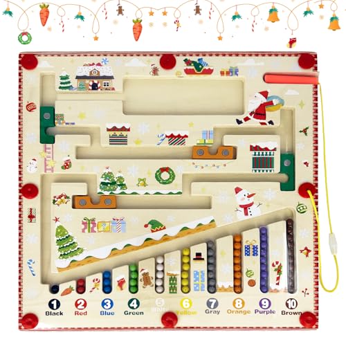Magnetspiel Labyrinth, Magnetspiel ab 2 3 4 5 6 Jahre, Magnetisch Holzspielzeug für Kinder, Motorikspielzeug Sortierspiel, Zahlen Und Farben Lernspielzeug für Mädchen Jungen Magnetspiel Labyrinth, Magnetspiel ab 2 3 4 5 6 Jahre, Magnetisch Holzspielzeug für Kinder, Motorikspielzeug Sortierspiel, Zahlen Und Farben Lernspielzeug für Mädchen Jungen von Ludihive