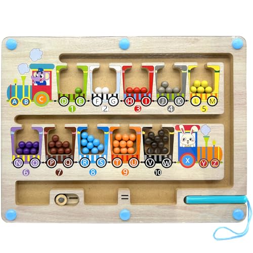 Magnetspiel Labyrinth, Montessori Spielzeug ab 2 3 4 5 6 Jahre, Haba Magnetspiel, Magnetisch Holzspielzeug für Kinder, Motorikspielzeug Sortierspiel, Zahlen Und Farben Lernspielzeug für Mädchen Jungen Magnetspiel Labyrinth, Montessori Spielzeug ab 2 3 4 5 6 Jahre, Haba Magnetspiel, Magnetisch Holzspielzeug für Kinder, Motorikspielzeug Sortierspiel, Zahlen Und Farben Lernspielzeug für Mädchen Jungen von Ludihive