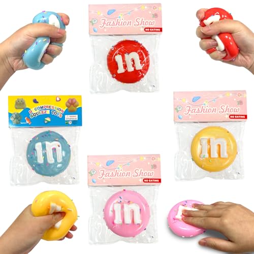 Squishy, 4 Stück Squishy Toy, Antistress Spielzeug, Squeeze Spielzeug Schokoladenbohnen, Kawaii Squeeze Toy Geeignet für Kinder und Erwachsene von Ludihive