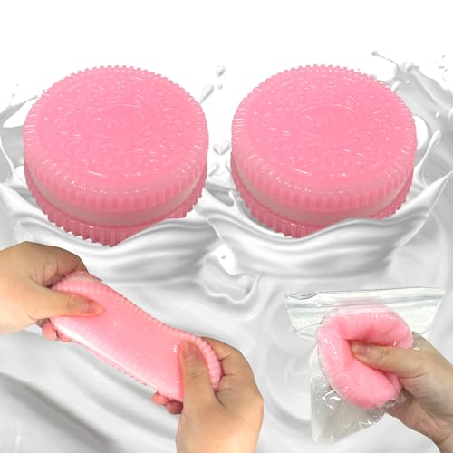Ludihive Squishy, 2 Stück Squishy Toy, Antistress Spielzeug Rosa Kekse, Squeeze Spielzeug, Kawaii Stress Squeeze Toy Geeignet für Kinder und Erwachsene von Ludihive
