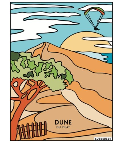 LudoColor - Samttafel zum Ausmalen, Motiv: Die Dune du Pilatus von LudoColor