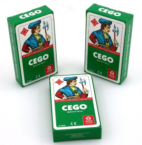 Ludomax Dreierpaket CEGO Ass Qualität Spielkarten im Set Block von Ludomax