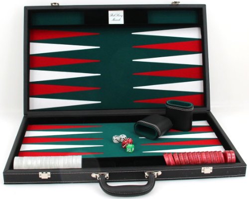 Ludomax Großer Backgammon Turnier Koffer Edle Ausführung mit Gravur, Geschenk Idee von Ludomax