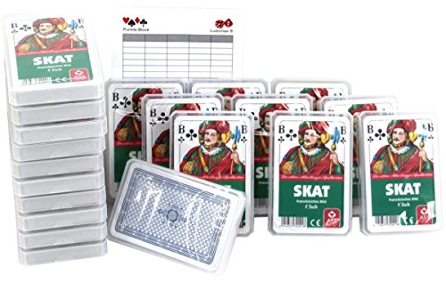Ludomax SKAT Spielkarten Club, Zwanzigerpaket von Ass im Set Block von Ludomax