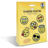 URSUS Kinder-Bastelsets Diamond Painting Sticker Smileys, 2er Bogen von Ludwig Bähr