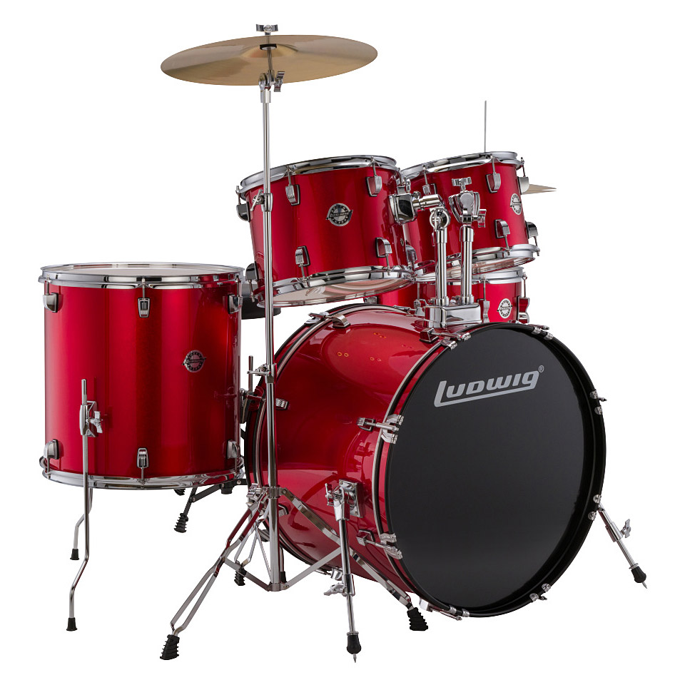 Ludwig Accent DRIVE 22" Red Complete Set Schlagzeug von Ludwig