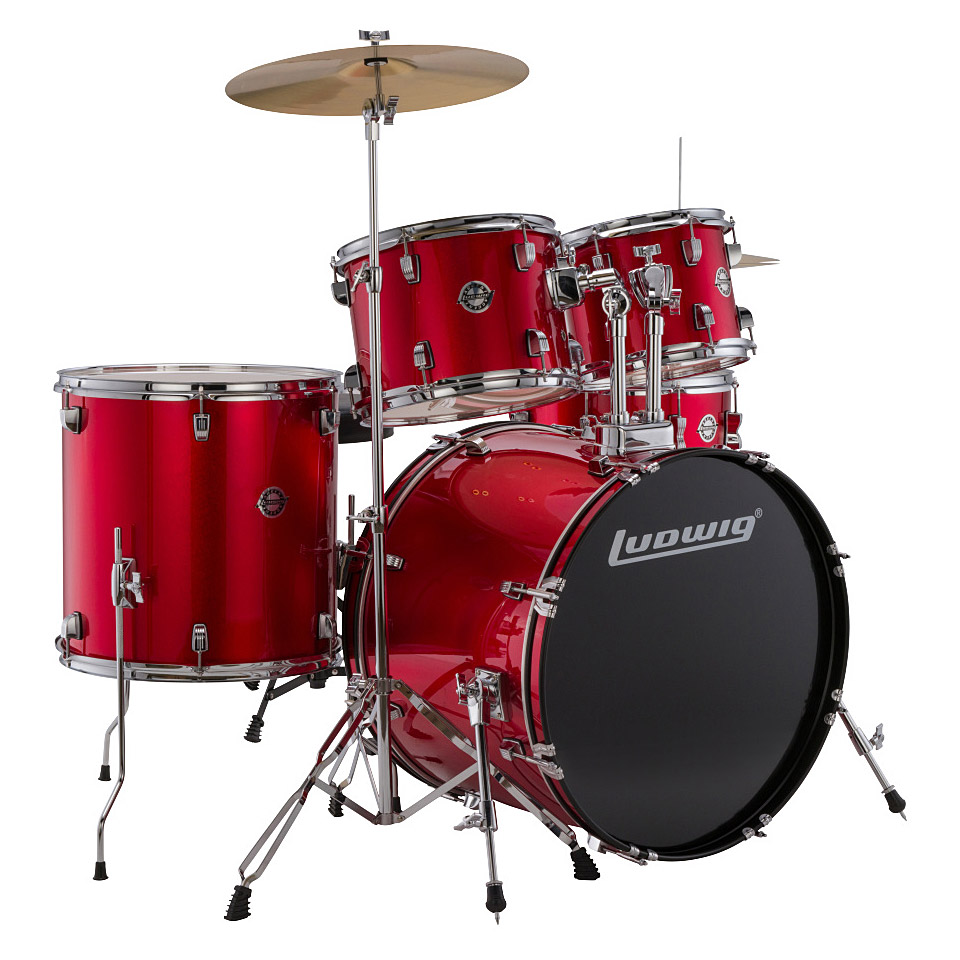 Ludwig Accent FUSE 20" Red Complete Set Schlagzeug von Ludwig