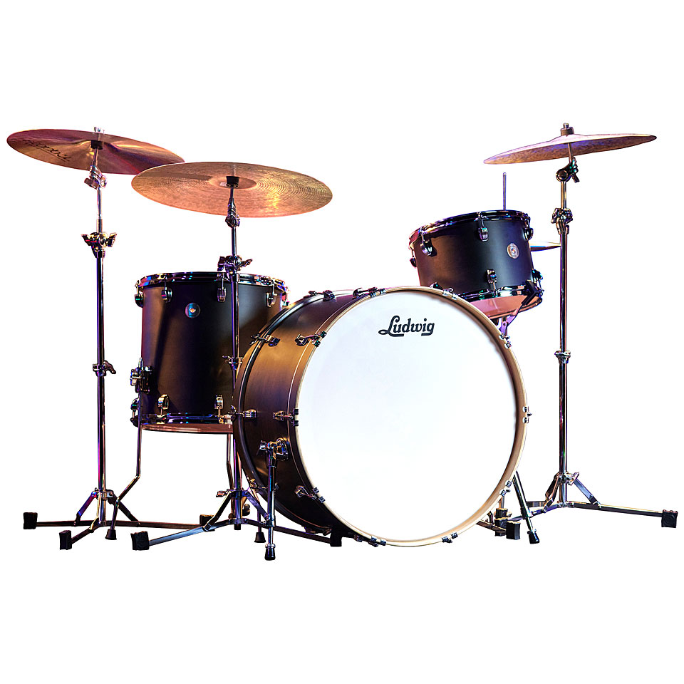 Ludwig Continental 22" Black Satin Shell Set Schlagzeug Ludwig Continental 22" Black Satin Shell Set Schlagzeug von Ludwig