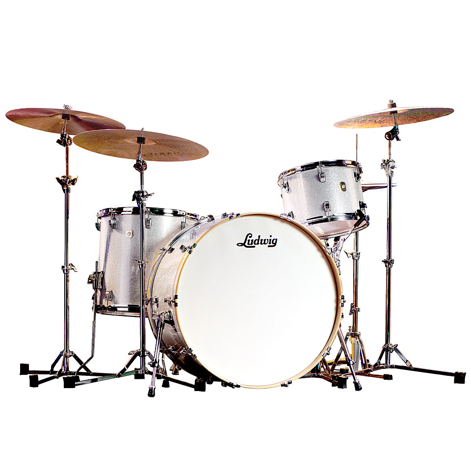 Ludwig Continental 22" Silver Sparkle Shell Set Schlagzeug Ludwig Continental 22" Silver Sparkle Shell Set Schlagzeug von Ludwig