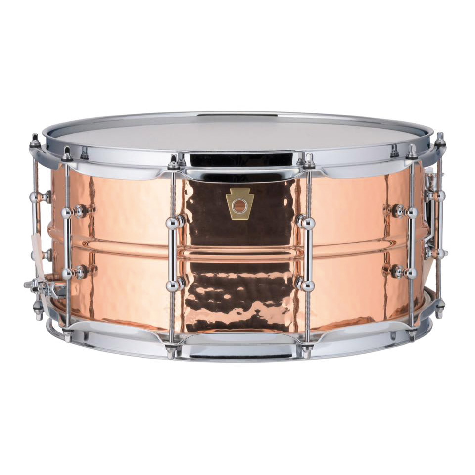Ludwig Copper Phonic LC662KT 14" x 6,5" hammered Brass Snare Drum von Ludwig