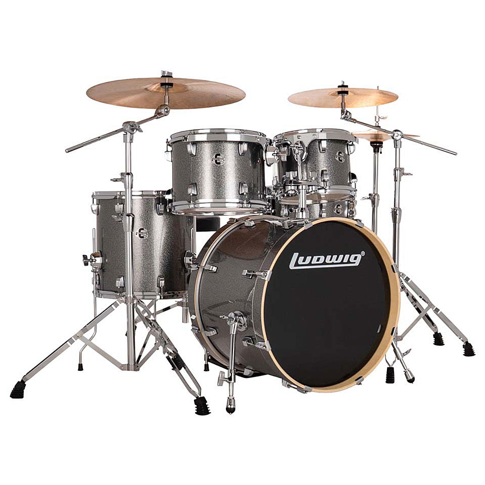 Ludwig Evolution 20" Platinum Sparkle Complete Set LE520028DIR Ludwig Evolution 20" Platinum Sparkle Complete Set LE520028DIR von Ludwig
