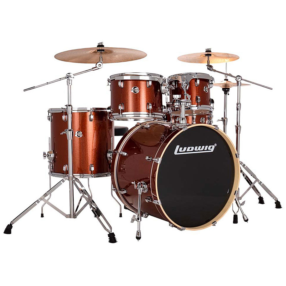 Ludwig Evolution 22" Copper Sparkle Complete Set LE522024DIR von Ludwig