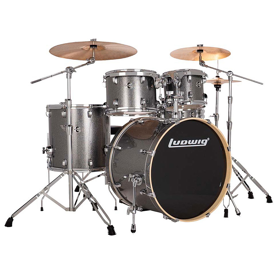 Ludwig Evolution 22" Platinum Sparkle Complete Set LE522028DIR Ludwig Evolution 22" Platinum Sparkle Complete Set LE522028DIR von Ludwig