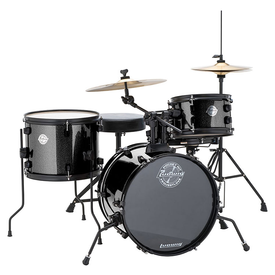 Ludwig Pocket Kit Black Sparkle Schlagzeug von Ludwig