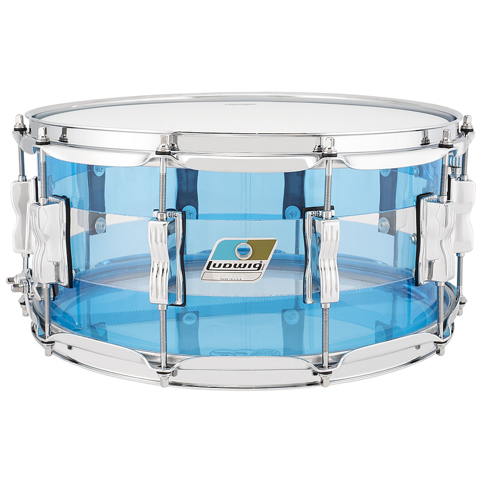 Ludwig Vistalite 14" x 6,5" Blue/Clear/Blue Snare Drum von Ludwig