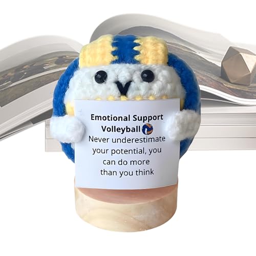 Lueear Häkelball-Dekoration, positive Häkelpuppe, Baseball-Form, inspirierendes Sportthema, Strickornament mit Karte für Klassenkameraden, Freunde, Fitness-Liebhaber, Familie Lueear Häkelball-Dekoration, positive Häkelpuppe, Baseball-Form, inspirierendes Sportthema, Strickornament mit Karte für Klassenkameraden, Freunde, Fitness-Liebhaber, Familie von Lueear