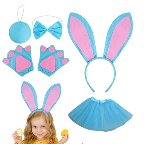Lueear -Party-Kostüm, buntes Osterhasen-Outfit, niedliches -Cosplay-Set, Partyzubehör für Halloween, Geburtstag, Weihnachten Lueear -Party-Kostüm, buntes Osterhasen-Outfit, niedliches -Cosplay-Set, Partyzubehör für Halloween, Geburtstag, Weihnachten von Lueear