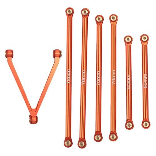Luejnbogty CNC-Fahrgestell-Stangen-Set, für Upgrade-Teile für Axial SCX24 AXI00005 1/24 RC, Orange von Luejnbogty