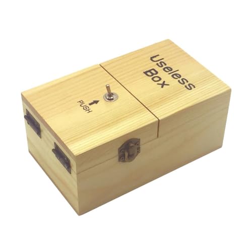 Luejnbogty Eine unnötige Box mit Überraschungen aus Holz, Spielzeug komplett zusammengebaut, für Erwachsene und Kinder, Farbe: helles Holz von Luejnbogty