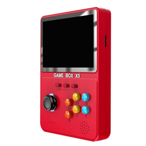 Luejnbogty Tragbarer X5-Player, 4,0 Zoll, 640 x 480 Pixel, Videokonsole, Geschenke für Kinder, Rot von Luejnbogty