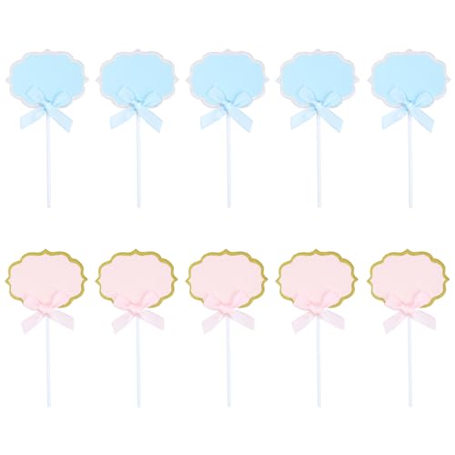 Cupcake Toppers 10 Stück Papier Beschreibbare Kuchen Topper für Geburtstag, Babyparty, Party, Feier, Kuchen Wüste Dekoration, Blau und Rosa Cupcake Toppers 10 Stück Papier Beschreibbare Kuchen Topper für Geburtstag, Babyparty, Party, Feier, Kuchen Wüste Dekoration, Blau und Rosa von LuenHego