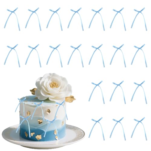 20 Stück Schleifen-Kuchenaufsätze, Schleifenkuchendekoration, Schleifenband, Kuchendekorationen für Geburtstag, Hochzeit, Jahrestag, Party 20 Stück Schleifen-Kuchenaufsätze, Schleifenkuchendekoration, Schleifenband, Kuchendekorationen für Geburtstag, Hochzeit, Jahrestag, Party von Lufdegim