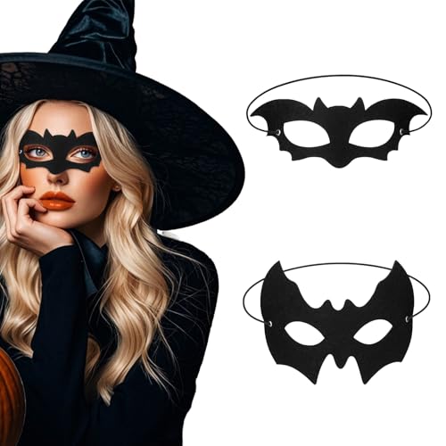 Lufdegim 2 Stück Fledermaus Kostüm Maske, Fledermaus Kostüm Damen Augenmaske Schwarz Maskerade Vampir Gotik Fledermaus Accessoires, Karneval Maske für Karneval Fasching Halloween Lufdegim 2 Stück Fledermaus Kostüm Maske, Fledermaus Kostüm Damen Augenmaske Schwarz Maskerade Vampir Gotik Fledermaus Accessoires, Karneval Maske für Karneval Fasching Halloween von Lufdegim
