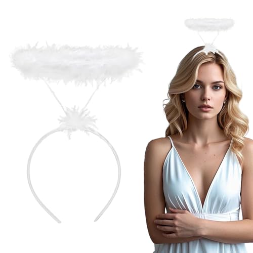 Lufdegim Haarreif Heiligenschein, Haarreifen Engel, Engel Kopfschmuck, Engel Stirnbänder für Engelskostüm Halloween Fasching Party Karneval Kostüm Cosplay Accessoire von Lufdegim