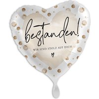 "Bestanden, wir sind stolz auf dich", Herzförmiger Heliumballon 35cm "Bestanden, wir sind stolz auf dich", Herzförmiger Heliumballon 35cm von Luftballon-Markt GmbH