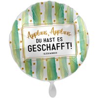 Bestandene Prüfung "Du hast es geschafft", Heliumballon rund Ø 34 cm Bestandene Prüfung "Du hast es geschafft", Heliumballon rund Ø 34 cm von Luftballon-Markt GmbH
