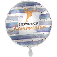 "Glückwunsch zur Kommunion" mit Tauben-Motiv, Folienballon rund Ø 34 cm "Glückwunsch zur Kommunion" mit Tauben-Motiv, Folienballon rund Ø 34 cm von Luftballon-Markt GmbH