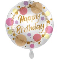 "Happy Birthday", Motivballon Shiny Dots, Heliumballon rund Ø 34 cm "Happy Birthday", Motivballon Shiny Dots, Heliumballon rund Ø 34 cm von Luftballon-Markt GmbH