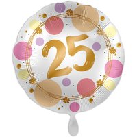 Heliumballon zum 25. Geburtstag, Rosa, Heliumballon rund Ø 34 cm von Luftballon-Markt GmbH