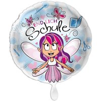 Luftballon Einschulung "Endlich Schule", Motiv Fee, Heliumballon rund Ø 34 cm Luftballon Einschulung "Endlich Schule", Motiv Fee, Heliumballon rund Ø 34 cm von Luftballon-Markt GmbH
