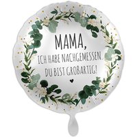 "Mama, Du bist großartig", Motiv Greenery, Heliumballon rund Ø 34 cm "Mama, Du bist großartig", Motiv Greenery, Heliumballon rund Ø 34 cm von Luftballon-Markt GmbH