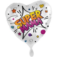 "Super Mama", Herzförmiger Folienballon "Super Mama", Herzförmiger Folienballon von Luftballon-Markt GmbH