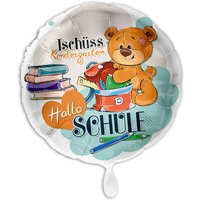 "Tschüss Kindergarten, Hallo Schule", Folienballon mit Teddy-Motiv, Ø 34cm "Tschüss Kindergarten, Hallo Schule", Folienballon mit Teddy-Motiv, Ø 34cm von Luftballon-Markt GmbH