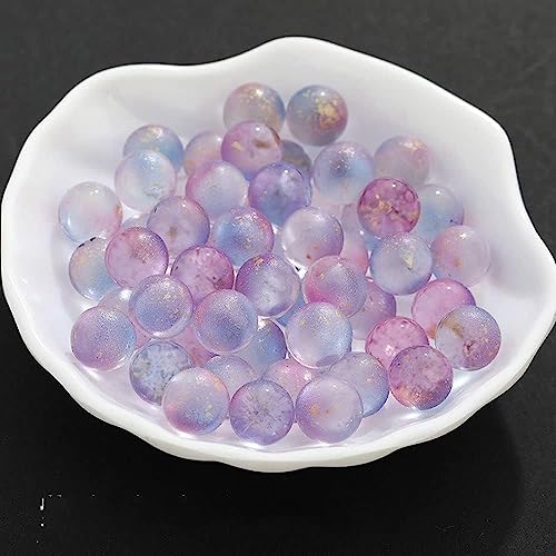 10 x violette Glasmurmeln, leuchtende Glaskugel, 12 mm, bunte Glasmurmeln, Dekoration, Vasenfüller, Aquarium, Heimdekoration, DIY-Schmuckzubehör (kein Loch), Kugelbahnen, Lernen und Bildung von Luhaomisky