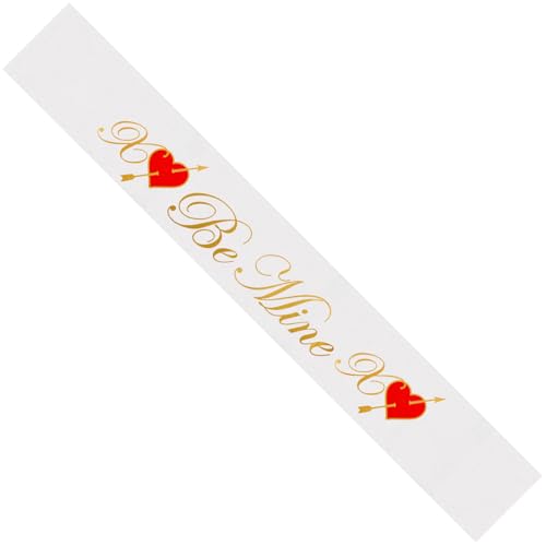 Luhiew Weißes und rotes Herz Be Mine Schärpe Valentinstag Amor Kostüm von Luhiew