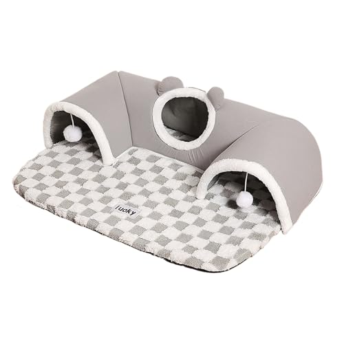 Luieonm Katzentunnel | Kätzchen-Betttunnel für Indoor-Katzen | Schlafmatte Haustierbedarf Nest für Indoor Kätzchen Kleintier Welpen Häschen Schlafzimmer Wohnzimmer Wohnkultur Winter Sommer Luieonm Katzentunnel | Kätzchen-Betttunnel für Indoor-Katzen | Schlafmatte Haustierbedarf Nest für Indoor Kätzchen Kleintier Welpen Häschen Schlafzimmer Wohnzimmer Wohnkultur Winter Sommer von Luieonm