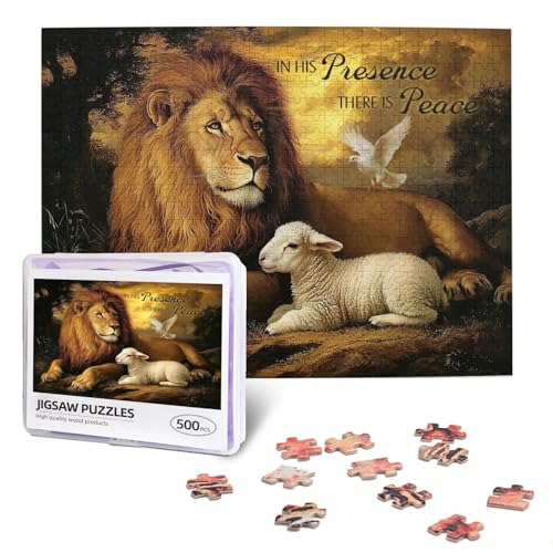 Christliche Puzzles für Erwachsene, 500 Teile, Löwe und Lamm, Wandkunst, christliche religiöse Wandkunst, Bilder, Leinwand, religiöse, spirituelle Bibel, Puzzle, Heimdekoration Christliche Puzzles für Erwachsene, 500 Teile, Löwe und Lamm, Wandkunst, christliche religiöse Wandkunst, Bilder, Leinwand, religiöse, spirituelle Bibel, Puzzle, Heimdekoration von Luixdie