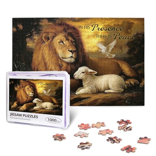 Christliche Puzzles für Erwachsene 1000 Teile Löwe und Lamm Wandkunst Christliche religiöse Wandkunst Bilder Leinwand Religiöse Spirituelle Bibel Puzzle Home Wall Decor Christliche Puzzles für Erwachsene 1000 Teile Löwe und Lamm Wandkunst Christliche religiöse Wandkunst Bilder Leinwand Religiöse Spirituelle Bibel Puzzle Home Wall Decor von Luixdie
