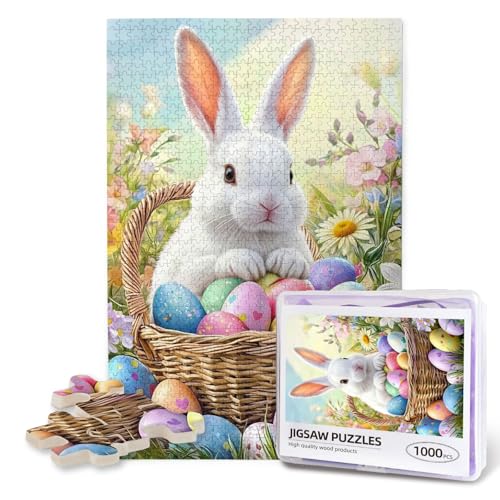 Osterpuzzles für Erwachsene 1000 Teile Eier Häschen Puzzle für Erwachsene Niedliches Kaninchen mit Frühlingsblumen Holzpuzzle Osterkorb Geschenke Stuffers Osterpuzzles für Erwachsene 1000 Teile Eier Häschen Puzzle für Erwachsene Niedliches Kaninchen mit Frühlingsblumen Holzpuzzle Osterkorb Geschenke Stuffers von Luixdie